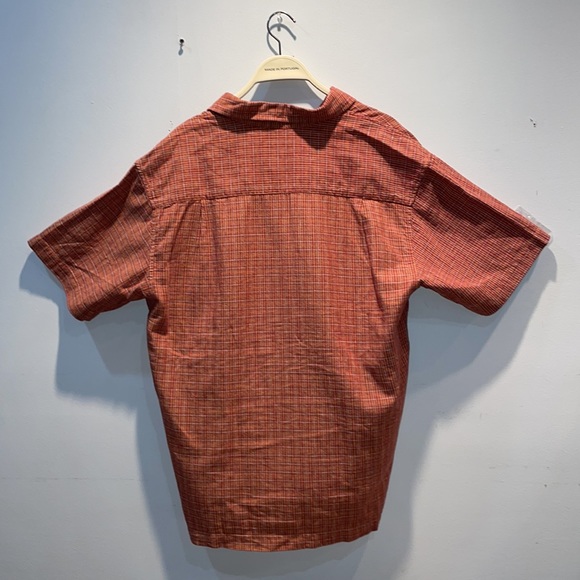 Men’s Hemp/Cotton “OF THE EARTH” Burnt Siena Plaid Button Down | Men’s Medium - Picture 4 of 6